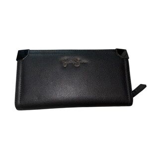 Jessica Simpson Black Pebbled Leather Wallet Clutch